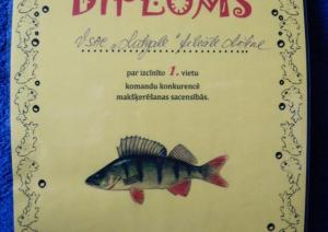 Diploms par iegūto pirmo vietu